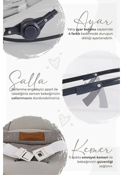 Özbaypuanti Anakucağı, Kademeli, Sallanır, Sabitlenebilir, Oyunca
