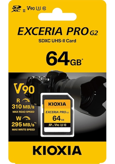Excerıa Pro G2 64gb Sdxc Hafıza Kartı Uhs-ıı U3 V90 C10, 310mb/s Okuma, 295mb/s Yazma, 8k / 4k