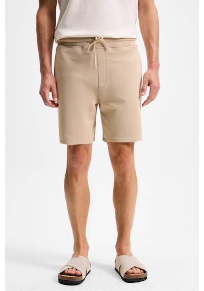 Grimelange KEPA Erkek Beli Lastikli Cepli Relaxed Fit Bej Şort