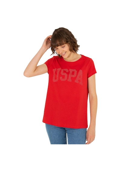 U.S. Polo Assn. Kadın Basic Bisiklet Yaka Tişört Kırmızı