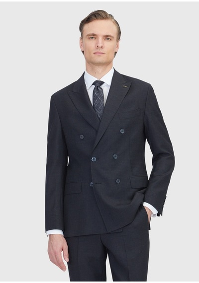Ramsey Siyah Mikro Zeroweight Slim Fit Yün Karışımlı Takım Elbise