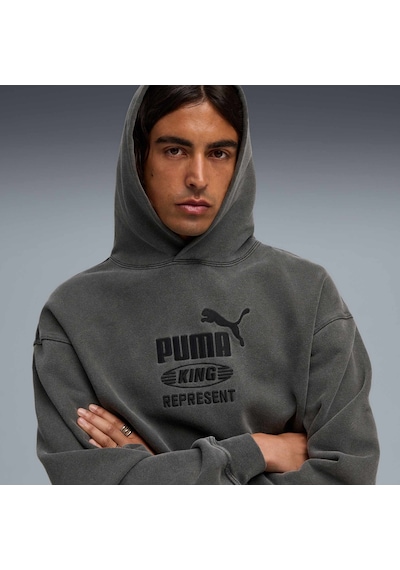 Puma X Represent Erkek Kapüşonlu Sweatshırt 632542 97 Gri