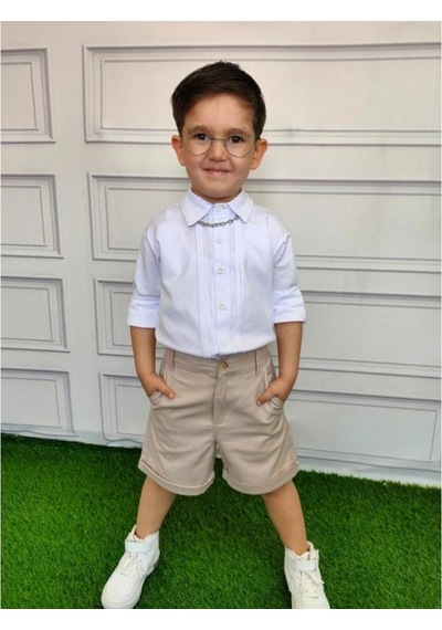 Modavals Gabardin Kardeş Kombin Şortlu Erkek Çocuk Takım