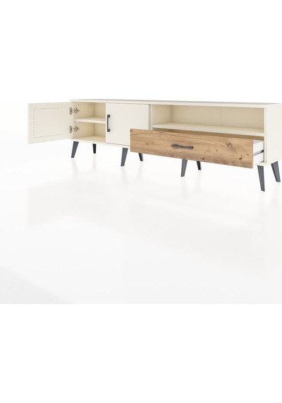 Arges Tv Ünitesi 2 Raflı Tek Çekmeceli 2 Kapaklı 176x30x51 Aytaşı-aytaşı/çam Aytası/atlas Çam