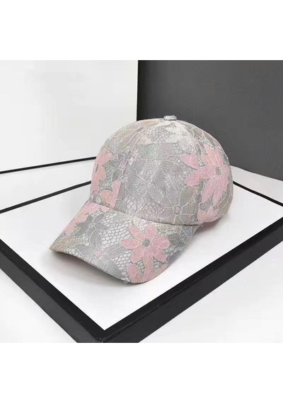 Valkyrie Kadın Dantel Desenli Şapka Çiçek Desenli Baseball Cap Ayarlanabilir Güneş Koruyucu Şapka Pembe