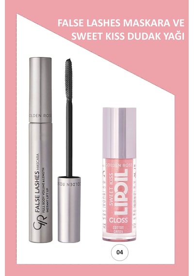 False Lashes Hacim Veren Maskara & Sweet Kiss Meyveli Dudak Parlatıcı Set