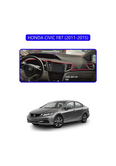 Honda Cıvıc Fb7 2011-2015torpido Koruma Halısı Mavi Kenar