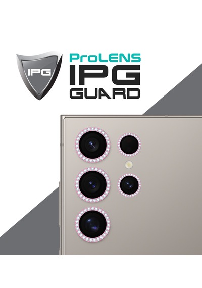Galaxy Uyumlu S25/s24 Plus Ipg Kamera Lens Koruyucu Taşlı Pembe