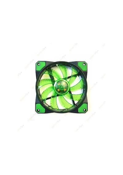 12Cm Kasa Fanı 15 Led Li 3D Görünüm Silikon Pad Yeşil 12Cm Kasa Fanı 15 Led Li 3D Görünüm Silikon Pad Yeşil