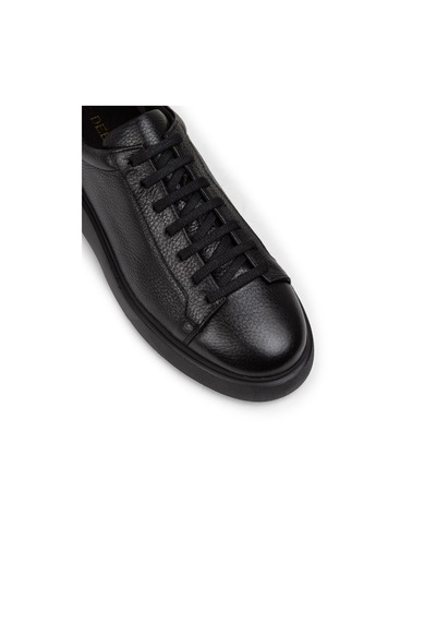 Deery Hakiki Deri Siyah Erkek Sneaker Ayakkabı - 01954msyhe04 Siyah