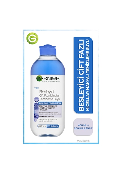 Garnier Besleyici Çift Fazlı Micellar Makyaj Temizleme Suyu 400 ML