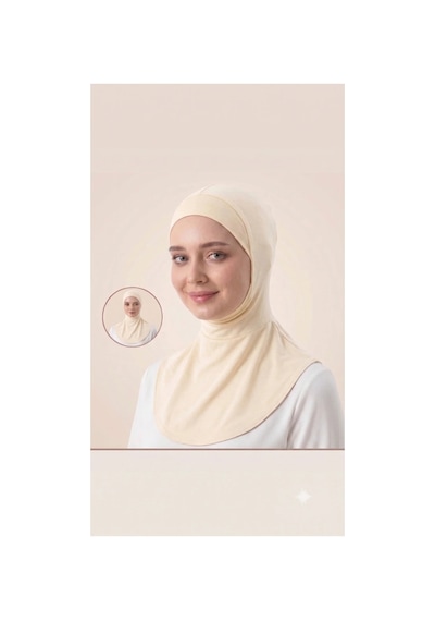 Penye Boyunluk Bone Terletmez Kaşındırmaz Yumuşak Likralı Ninja Bone Krem