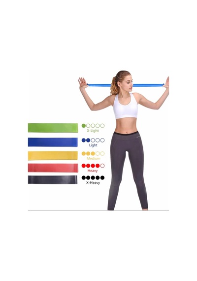 Pilates Direnç Lastiği Aerobik Yoga Gym Egzersiz Bandı Spor Seti