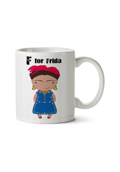 F For Frida İki Tarafı Baskılı Kupa Bardak Çok Renkli