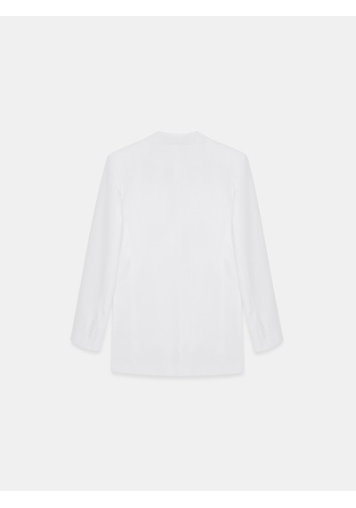 Dilvin 60815 Lyocell Karışımlı Blazer Ceket-beyaz