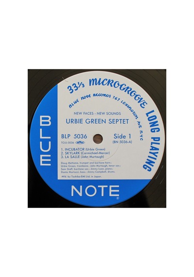 The Urbie Green Septet New Faces - New Sounds 10'' Blue Note Plakk
