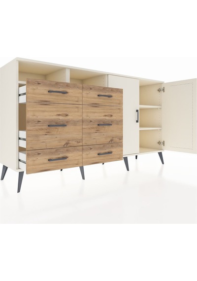 Hyperion Konsol 4 Raflı 6 Çekmeceli 2 Kapaklı 176x44x99 Aytaşı-aytaşı/çam Aytası - Aytası Hyperion Konsol 4 Raflı 6 Çekmeceli 2 Kapaklı 176x44x99 Aytaşı-aytaşı/çam Aytası - Aytası