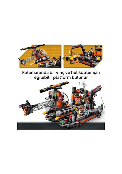 LEGO® Jurassic World Mosasaurus Dinozor Tekne Saldırısı 779837 - 7 Yaş Üzeri için Minifigür İçeren Oyuncak Yapım Seti (703 Parça)