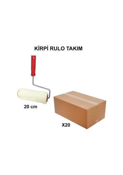 20 Cm Kirpi Rulo Takım, 20 Adet Profesyonel Kullanım
