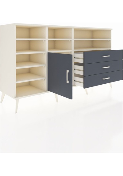 Kronos Konsol 8 Raflı 3 Çekmeceli Tek Kapaklı 176x59x99 Aytaşı-a Aytaşı-antrasit Kronos Konsol 8 Raflı 3 Çekmeceli Tek Kapaklı 176x59x99 Aytaşı-a Aytaşı-antrasit