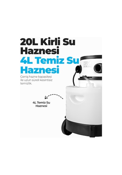 Pirantech RLZ-208 4'ü 1 Arada 2400 W Buharlı Temizlik Robotu