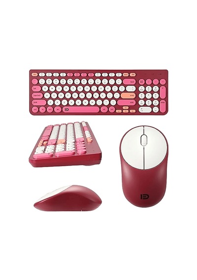 Fd İk6632 2.4 Ghz Kablosuz Klavye Ve Mouse Vişne Çürüğü Optik