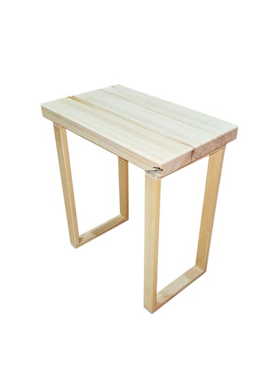 Basictable40 Doğal Ahşap Tekli Sehpa Çay Sehpası 40x26cm
