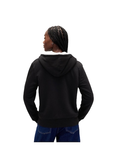 Gap Relaxed Gap Logo Sherpa Astarlı Fermuarlı Sweatshirt - 804073-11340 Siyah