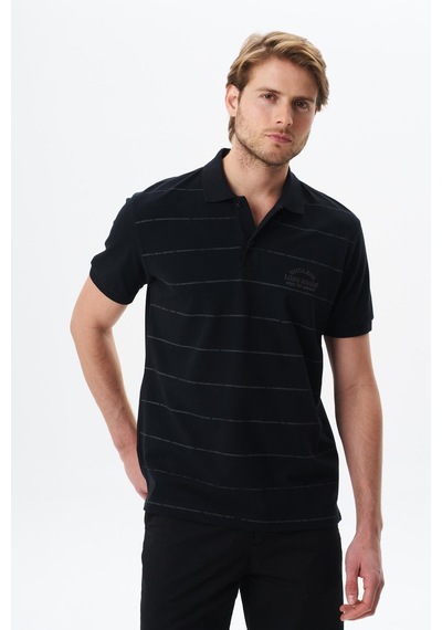 AR-MA Arma Erkek Basic Regular Fit % 100 Pamuk Pike Polo Yaka Tişört Y29374355702 Siyah