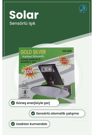 Güneş Enerjili Sensörlü Bahçe Aydınlatması Işık Solar Duvar Lamba