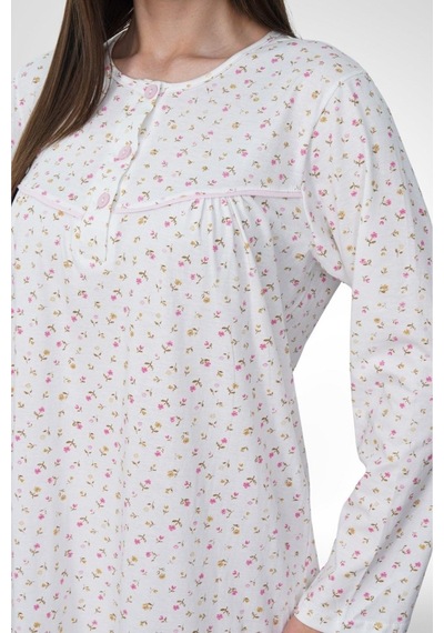 Mecit Pijama Mecit 6384 Pembe Büyük Beden Kadın Sabahlık Pijama Gecelik Seti