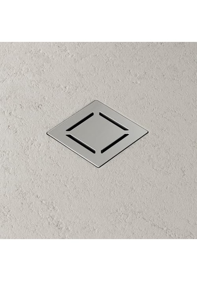 Duş Kanalı Yandan Çıkışlı 15x15 Cm Dk 100 Kapak Mat Krom Çok Renkli