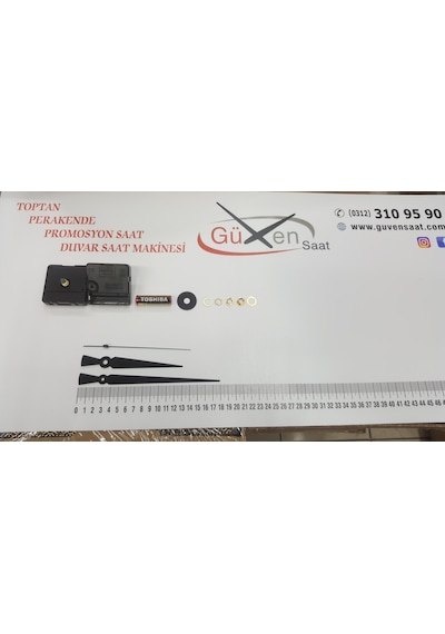 Regal Duvar Saati Mekanizması Sessiz 20 Mm Şaft Boyu Metal Akrep Metal