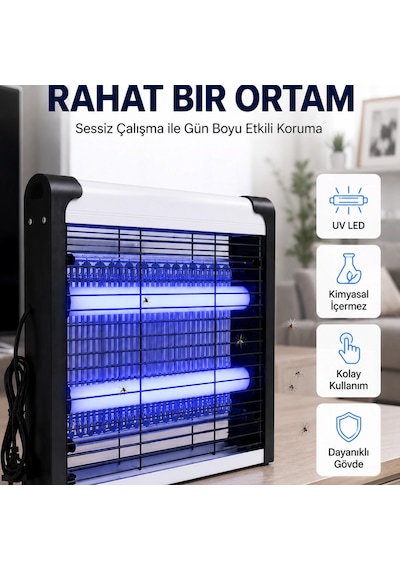 Ev, Ofis Ve İş Yerleri İçin Sessiz Uv Led Sinek Yakalama Cihazı