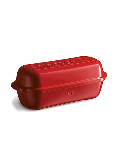 Emile Henry EH345503 Seramik Ekmek Fırın Kabı 39 x 16.5 x 15 CM  2.3 L Kırmızı