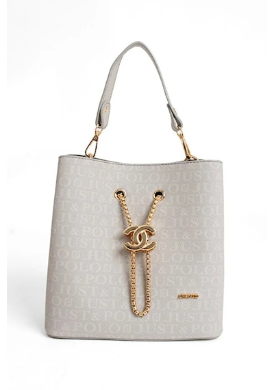 Just Polo Kadın Günlük Kullanıma Uygun Ayarlanabilir Askılı Şık El & Omuz Çantası Shoulder Bag Gri