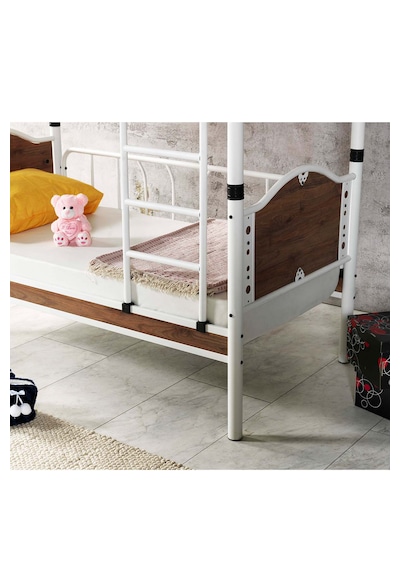 Argimo İnci Baby Çocuk Odası Ahşap Başlık Metal Ranza Ve Karyola Ceviz 90 x 190 CM Argimo İnci Baby Çocuk Odası Ahşap Başlık Metal Ranza Ve Karyola Ceviz 90 x 190 CM