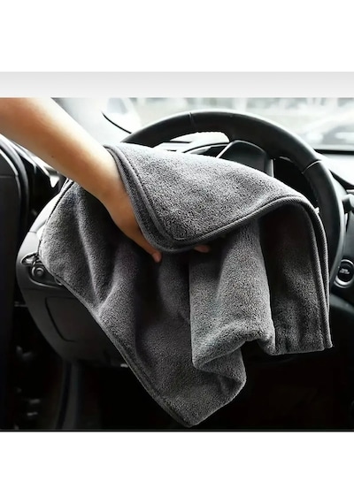 6 Lı Mikrofiber Oto Yıkama Seti Kurulama Bezi Cam Bezi Güderi Oto Eldiven Oto Sünger Detay Fırça