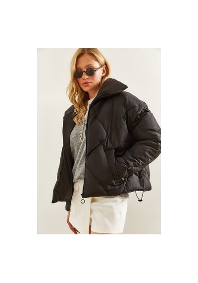 2Y Premium Kadın Oversize Şişme Mont, Rahat Ve Şık Tasarım Açık Camel