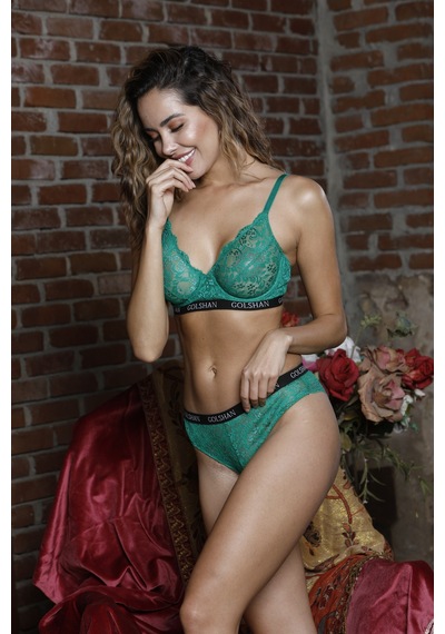 Etiler Collection Golshan Gaudy Lace Bra, Yeşil Konforlu Ve Şık Sütyen Çok renkli