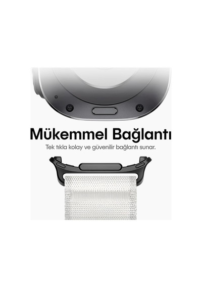 Samsung Galaxy Watch Ultra 47mm İle Uyumlu Delikli Model Trail Loop Yumuşak Ve Hafif Kumaş Kordon Çok Renkli