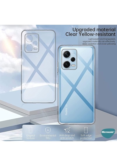 Xiaomi Redmi Note 12 İçin Kılıf Transparent Soft Şeffaf Redmi Note 12 İle Uyumlu Kılıf - Şeffaf