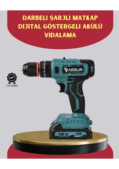 Hnrlıshp 18 Parça Dijital Matkap Seti Çift Bataryalı 86358637
