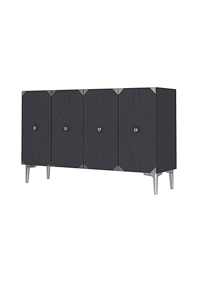 Ka1297as Alfa Konsol Ve Tv Sehpası Antrasit-silver 120cm