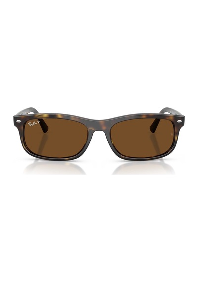 Ray-ban Rb 2224 71057 60 Unisex Polarize Dikdörtgen Kırçıllı Kahverengi Kemik Güneş Gözlüğü Kahverengi