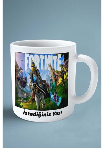 Fortnite Oyun Baskılı Kupa Bardak Çift Taraflı Baskı Kişiye Özel Model 1 Çok Renkli