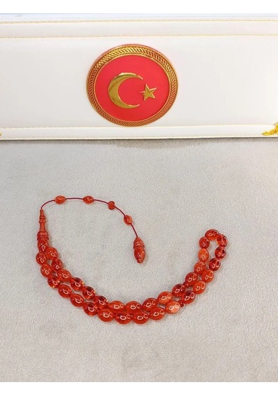 Ateş Kehribar Tesbih Muhammet Tacir Usta Yapımı 97176755