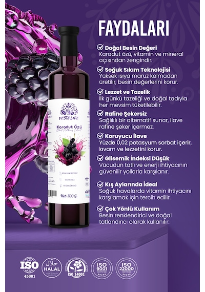 Vesta Lifel Karadut Özü 700 G