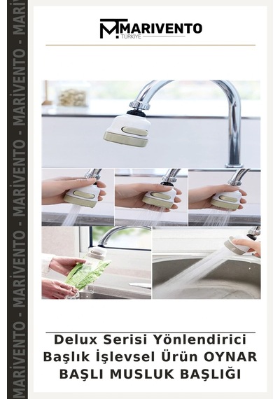 Delux Serisi Yönlendirici Başlık İşlevsel Ürün Oynar Başlı Musluk Başlığı Çok Renkli