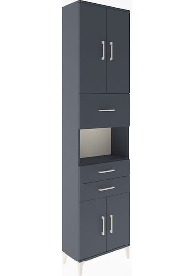 Arges Dolap 3 Raflı 3 Çekmeceli 4 Kapaklı 60x30x243 Antrasit-... Antrasit